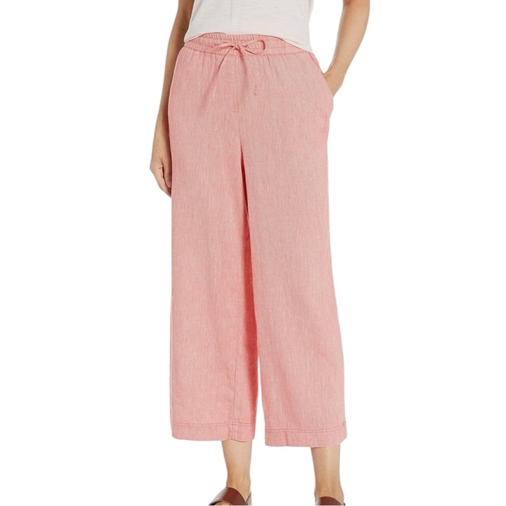 JONES NEW YORK Wide-Leg Linen Blend Pants in Coral Pink Size Large -- SO PRETTY!